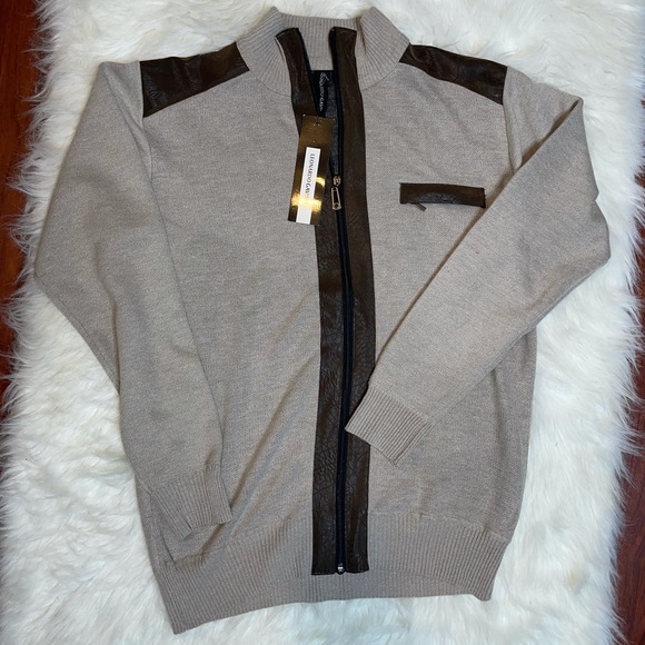 Men modern sweater zipper Leonardo Gavino - Picture 2 of 7